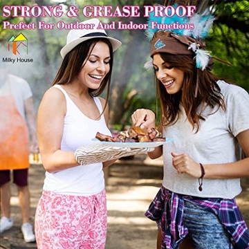 Eco-Friendly 9 Inch Disposable Plates 100 Pack Durable Stylish