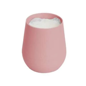 ezpz Tiny Cup (Blush) - 100% Silicone Training Cup for Infants - 4 months + - Designed by a Pediatric Feeding Specialist - Baby-led Weaning Essentials & Baby Gifts