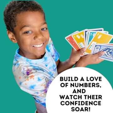 Award-Winning Math Games Deck for Kids 4-14 | 50+ Math Games for Kids Including Addition, Subtraction, Multiplication, Division, & Much More! Perfect for Homeschool, Classroom & Family Game Time!