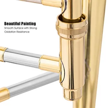 Costzon B Flat Tenor Slide Trombone for Beginners with Case