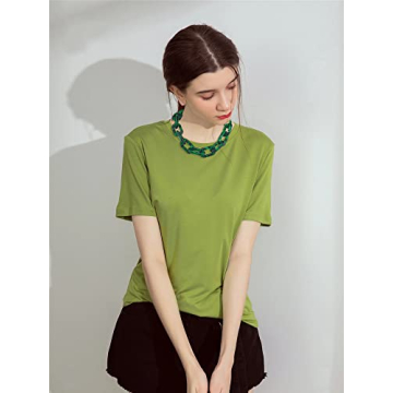 Stylish Chunky Acrylic Tortoise Shell Necklace for Women