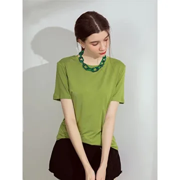 Stylish Chunky Acrylic Tortoise Shell Necklace for Women