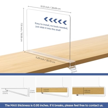 Clear Shelf Dividers for Organized Closets and Kitchens