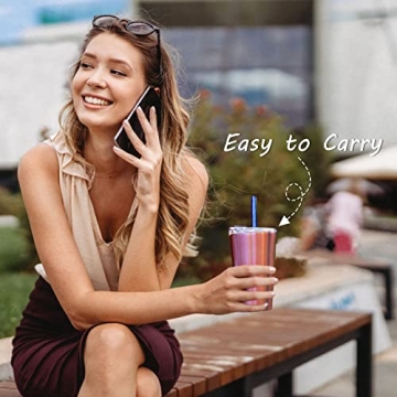 Panesor 12PCS Reusable Glass Drinking Straws with Cleaning Brushes