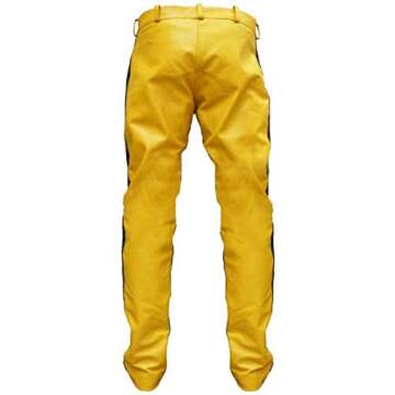 Uma Thurman's Yellow Motorcycle Biker Pants - Iconic Style