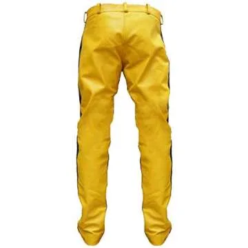 Uma Thurman's Yellow Motorcycle Biker Pants - Iconic Style