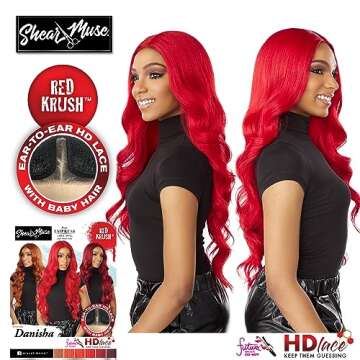 Sensationnel Shear muse lace wig - danisha deep laceparting hand tied ready to wear synthetic prestyled units