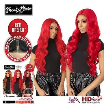 Sensationnel Shear muse lace wig - danisha deep laceparting hand tied ready to wear synthetic prestyled units