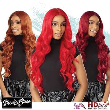 Sensationnel Shear muse lace wig - danisha deep laceparting hand tied ready to wear synthetic prestyled units