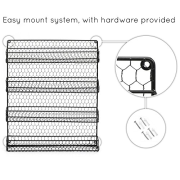 1790 Rustic Chicken Wire Spice Rack for Stylish Kitchens