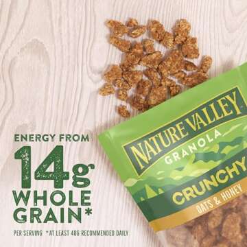 Nature Valley Crunchy Granola, Oats and Honey, Resealable Bag, 16 OZ