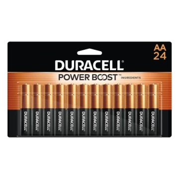 Duracell Coppertop AA Batteries with Power Boost Ingredients, 24 Count Pack Double A Battery with Lo...