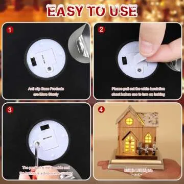 4 Pack Christmas Stocking Holders with LED Lights