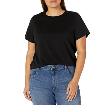 The Drop Women's Courtney Crew Neck Jersey T-Shirt - Black