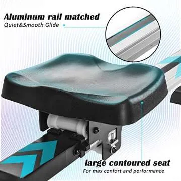 Merax Rowing Machine Indoor Home Rower Magnetic Rowing Machine with Magnetic Tension System, LED Monitor and 8-Level Resistance Adjustment Fitness Equipment for Home Gym Exercise, Golden Black