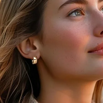 Italian 14kt Gold Huggie Hoop Earrings for Women