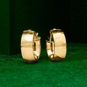 Italian 14kt Gold Huggie Hoop Earrings for Women