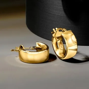 Italian 14kt Gold Huggie Hoop Earrings for Women