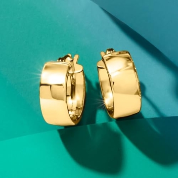 Italian 14kt Gold Huggie Hoop Earrings for Women