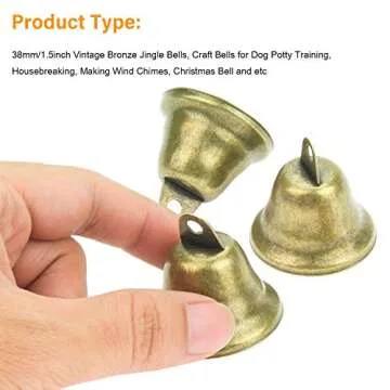 Powlankou 40 Vintage Jingle Bells for Crafts and Decoration