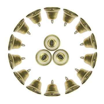 Powlankou 40 Vintage Jingle Bells for Crafts and Decoration