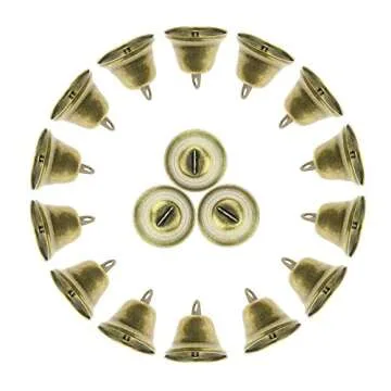 Powlankou 40 Vintage Jingle Bells for Crafts and Decoration