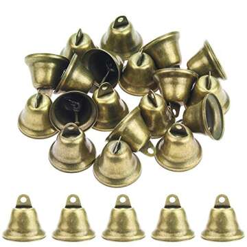 Powlankou 40 Vintage Jingle Bells for Crafts and Decoration