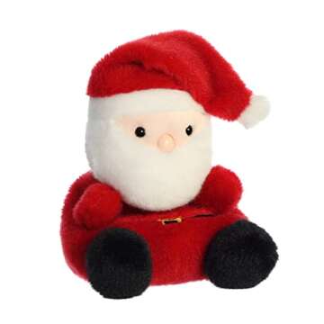 Aurora® Adorable Palm Pals™ Santa Stuffed Animal - Pocket-Sized Play - Collectable Fun - Red 5 In...