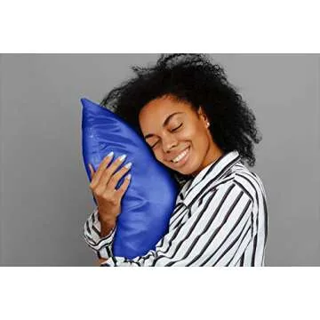 ShopBedding Luxury Satin Pillowcase for Hair – Queen Satin Pillowcase with Zipper, Royal (1 per Pack) – Blissford