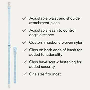 Maxbone Blue Hands Free Dog Leash for Ultimate Freedom