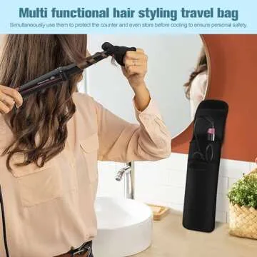 ALEIFLE Heat-Resistant Storage Bag Travel Case Cover Pouch for Hair Straightener Curling Iron Flat Iron