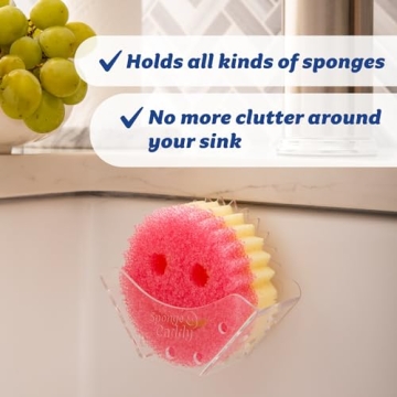 Scrub Daddy Sponge Holder - Self Draining Kitchen Organizer