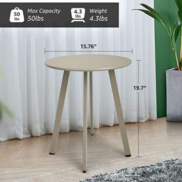 Durable Meluvici Outdoor Side Table for Any Space
