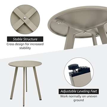 Durable Meluvici Outdoor Side Table for Any Space