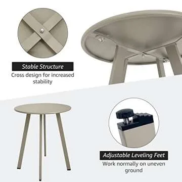 Durable Meluvici Outdoor Side Table for Any Space
