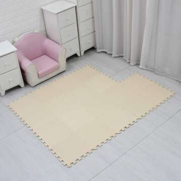 MQIAOHAM® 18 Pieces Puzzle Play Mats, Soft Baby Play Mat, Kids Interlocking Foam Floor Tiles, Toddl...