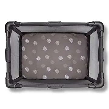 4moms Breeze Playard Sheets, Machine Washable and 100% Cotton, White & Grey, 2 Pack