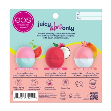 eos Juicy Vibes 3-Pack Lip Balm with Moisture & Flavor
