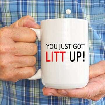 J.Ehonace You Just Got Litt Up 15oz Louis Litt Mug, Inspired by The Tv Show Suits, Double Side Print...