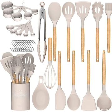 Umite Chef 33-Piece Kitchen Utensil Set in Khaki