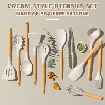 Umite Chef 33-Piece Kitchen Utensil Set in Khaki