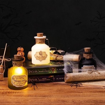 GOGREENWOVEN Halloween Potion Bottles with Labels & Twine