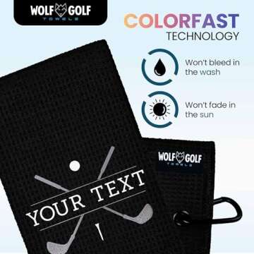 Personalized Golf Towel | Personalized Golf Towels for Golf Bags | Custom Golf Towel Golf Gifts | Golf Towels for Golf Bags for Men or Women