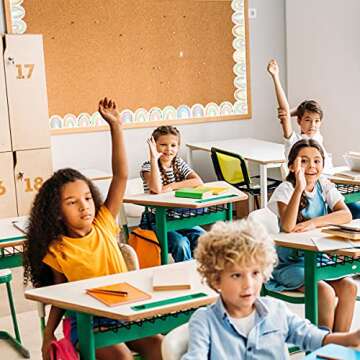 Pastel Rainbow Bulletin Board Border Boho Classroom Decor 36ft Two Sided Borders Trimmer for School Birthday Party Decorations