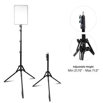 LimoStudio [2-Pack] 384LED Dimmable Dual-Color Temperature Photo Light Panel with Photo and Video Studio Light Stand Tripod, AGG976