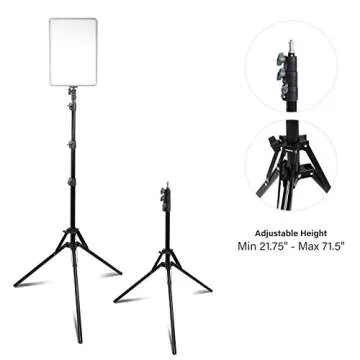 LimoStudio [2-Pack] 384LED Dimmable Dual-Color Temperature Photo Light Panel with Photo and Video Studio Light Stand Tripod, AGG976