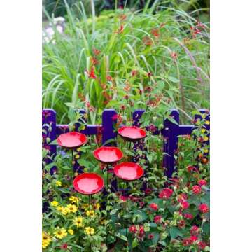Gardener's Supply Red Poppy Sways Set of 5 Outdoor Stakes