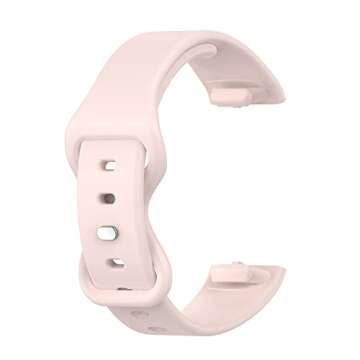 Bands Compatible with Amazon Halo View Watch Strap Classic Flexible Colorful Quick Fit Replacement Wristband for Amazon Halo View Fitness Tracker for Men Women, Multicolor Selection (Black&Pink&Purple)