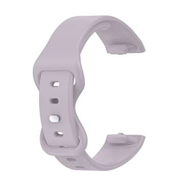 Bands Compatible with Amazon Halo View Watch Strap Classic Flexible Colorful Quick Fit Replacement Wristband for Amazon Halo View Fitness Tracker for Men Women, Multicolor Selection (Black&Pink&Purple)