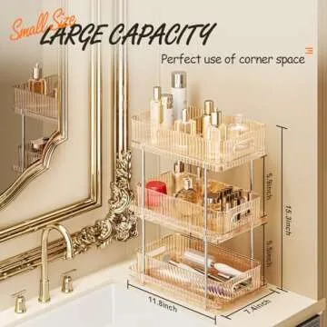 ESTHELLO 3-Tier Bathroom Organizer for Stylish Storage